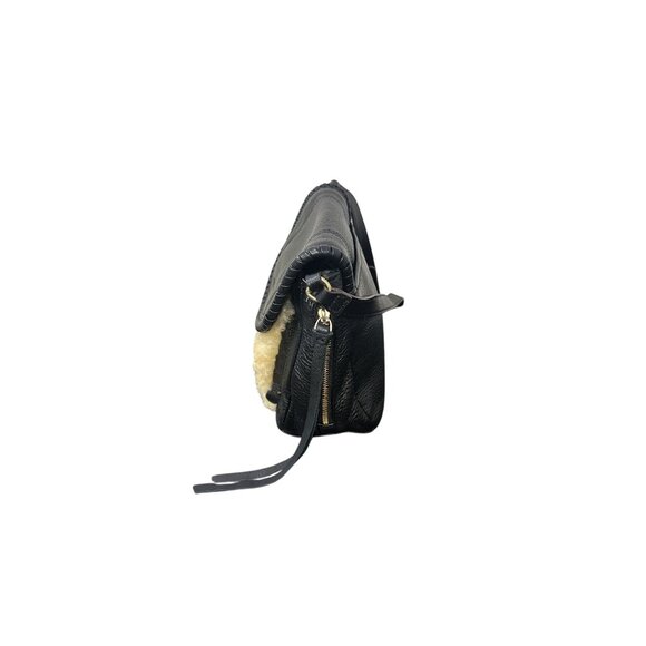 Aimee Kestenberg Black Leather & Wool Crossbody Bag - Picture 4 of 8